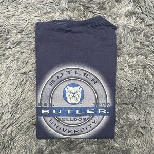 Vintage Jansport Butler University Bulldogs Navy Blue Tee T Shirt Size Small